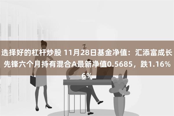 选择好的杠杆炒股 11月28日基金净值：汇添富成长先锋六个月持有混合A最新净值0.5685，跌1.16%