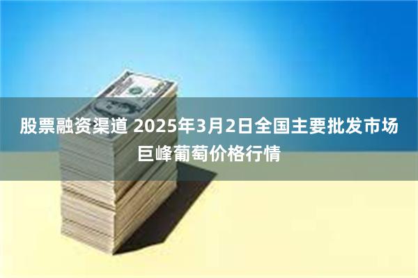 股票融资渠道 2025年3月2日全国主要批发市场巨峰葡萄价格行情