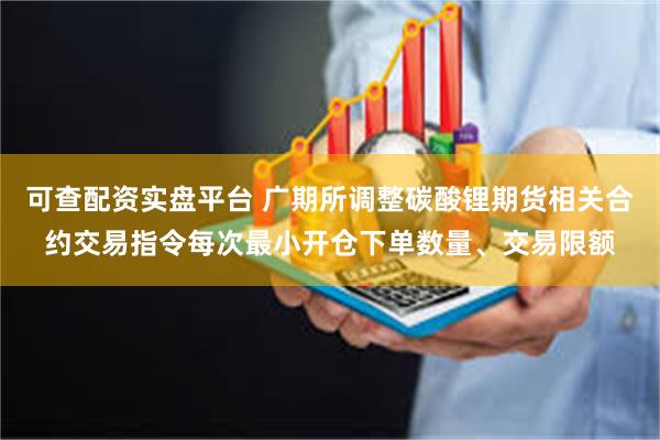 可查配资实盘平台 广期所调整碳酸锂期货相关合约交易指令每次最小开仓下单数量、交易限额